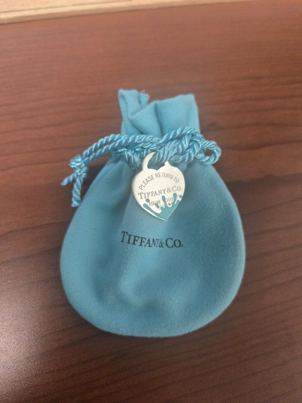 Tiffany & Co. Blue Splash Silver Heart Pendant - Picture 10 of 10